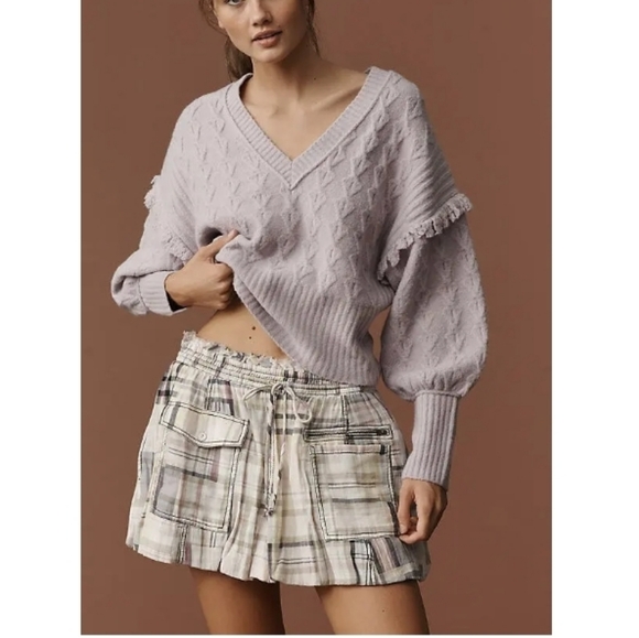 Antropologie Pilcro Patchwork Bubble Mini Skirt Sz-M